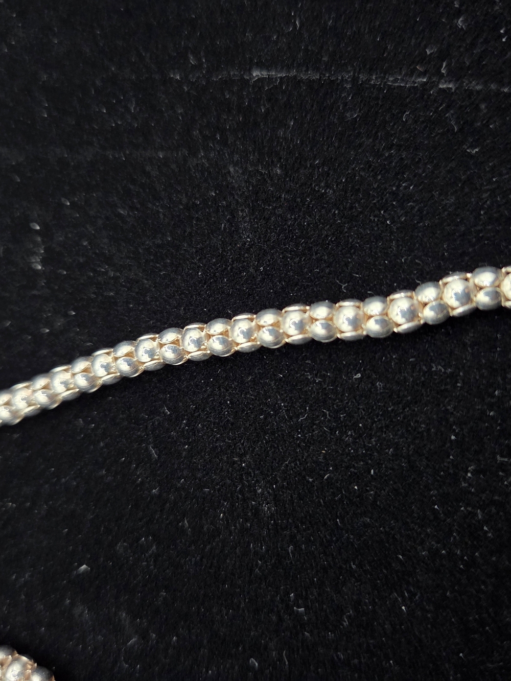 Sterling Silver 925 Beaded Chain Necklace